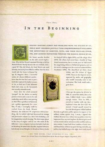 Wicked: The Grimmerie, a Behind-the-Scenes Look at the Hit Broadway Musical